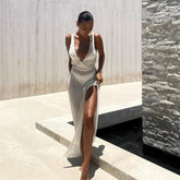 Tropic – Durchsichtiges Maxikleid aus Häkelarbeit